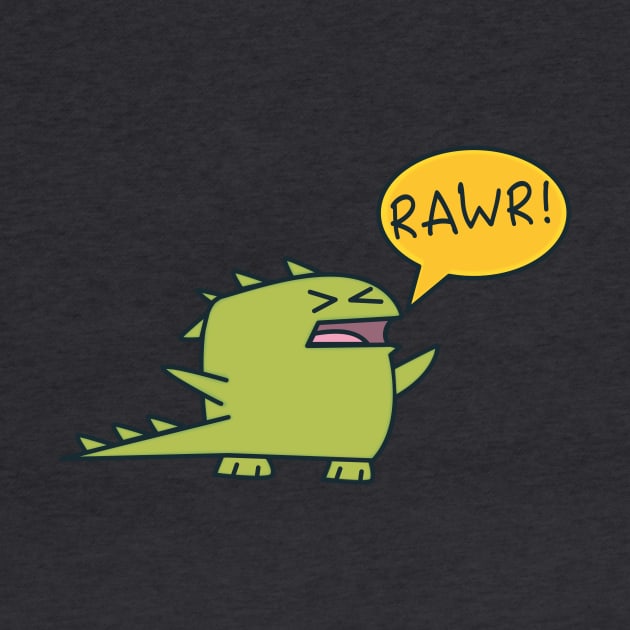 Kawaii Dinosaur is mad by happinessinatee